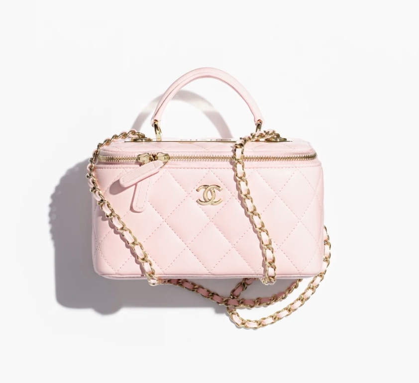 CHANEL Long Vanity with chain-Light Pink