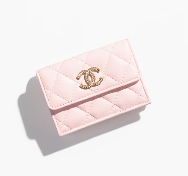 CHANEL Small Flap Wallet-Light Pink