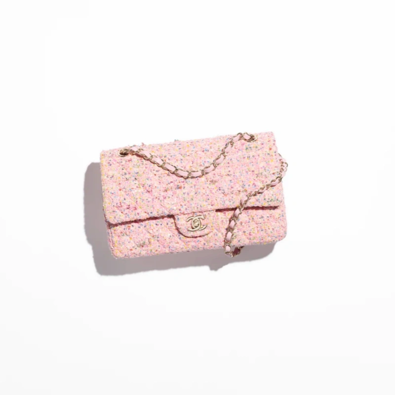 CHANEL Classic 11.12 Handbag-Pink & Multicolour