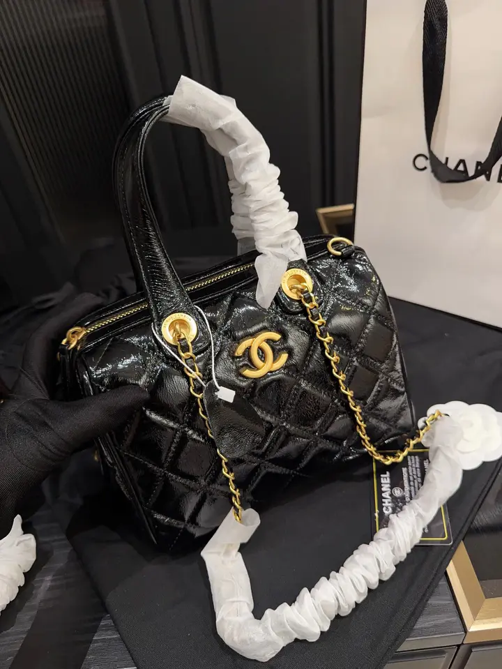 Chanel 25A Bowling Bag – Glossy Calfskin