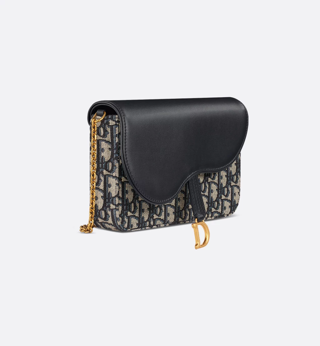 Dior Medium Saddle Pouch with Chain