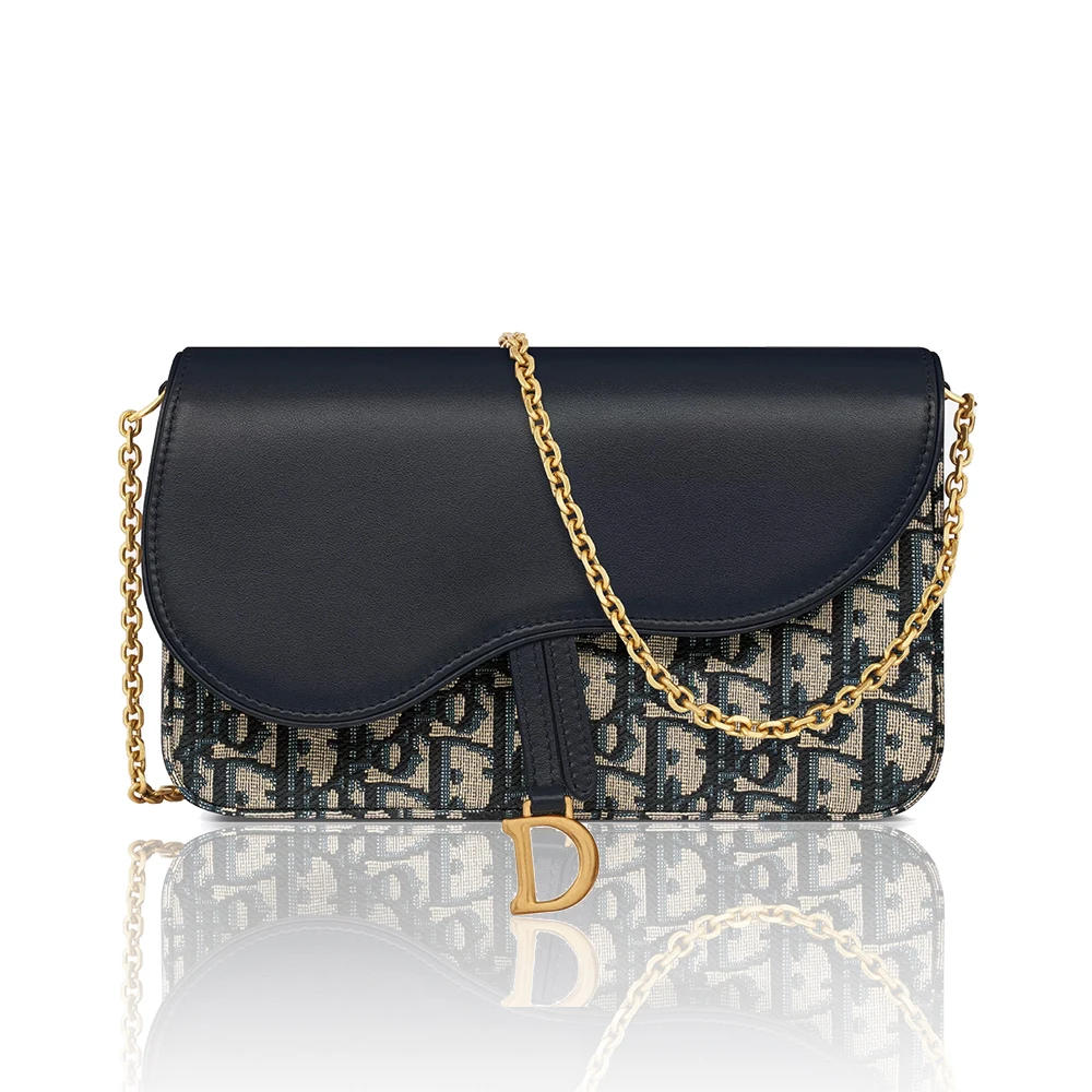 Dior Medium Saddle Pouch with Chain