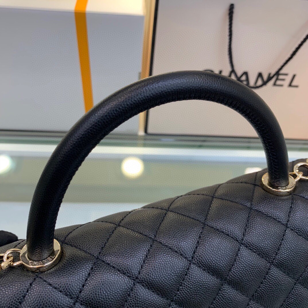 Chanel Coco Handle Bag Caviar-Black