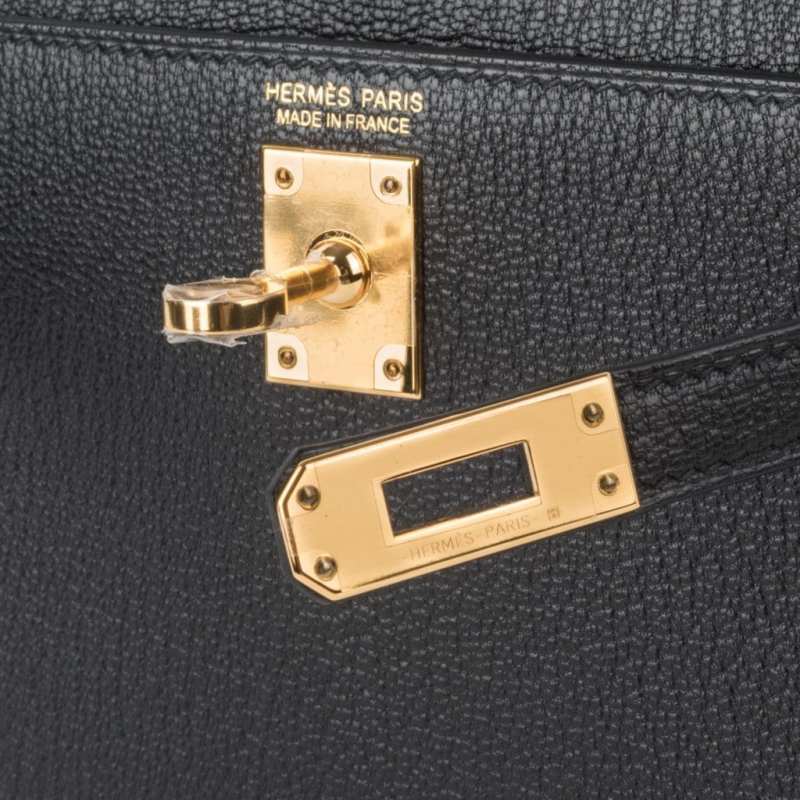 Kelly 20 Mini Kelly II Sellier Bag Black Chevre Gold Hardware Limited Edition