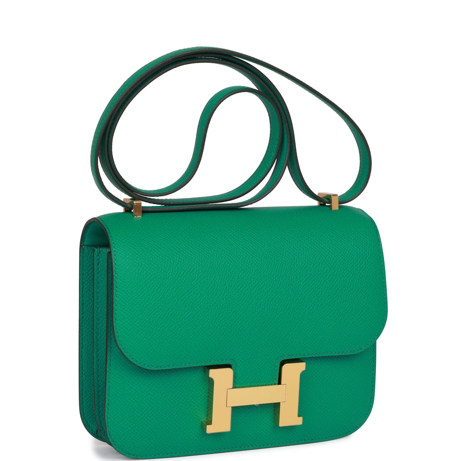 Herm��s Constance 18 Vert Jade Epsom Gold Hardware