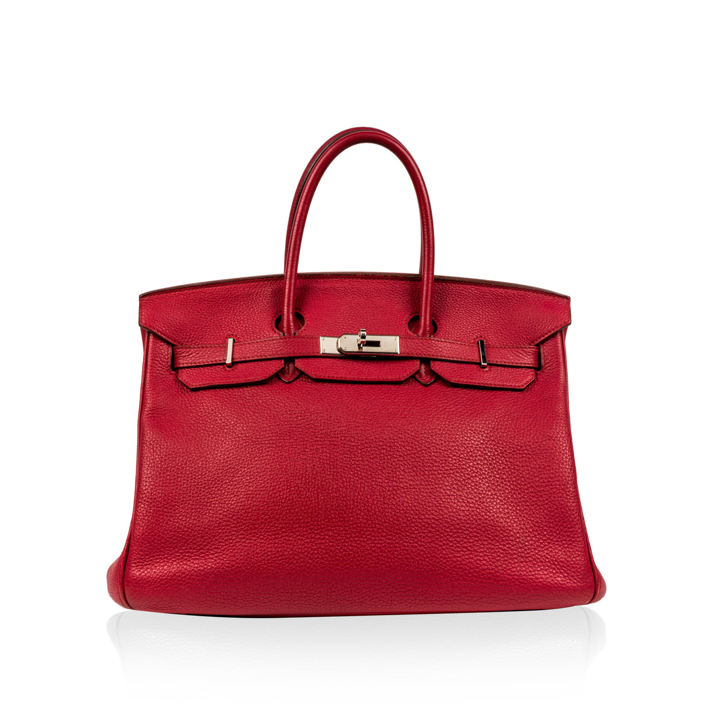 Hermes HM Bags Birkin 35cm Ruby Togo Leather PHW Luxury Bags