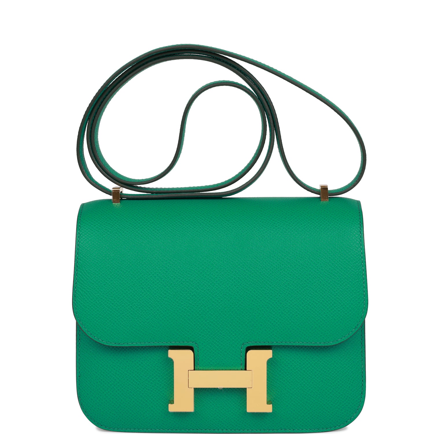 Herm��s Constance 18 Vert Jade Epsom Gold Hardware