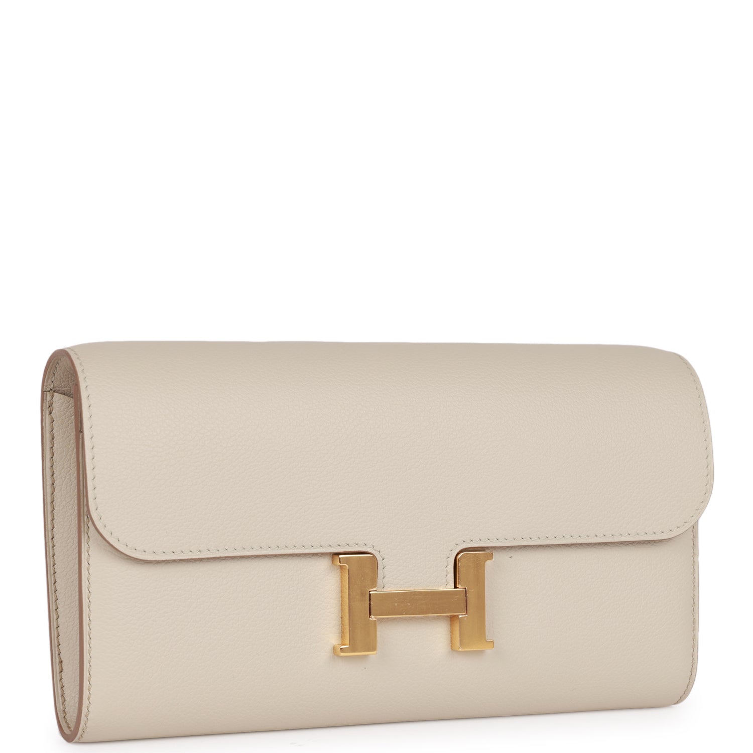 Herm��s Constance Wallet To Go Beton Evercolor Gold Hardware