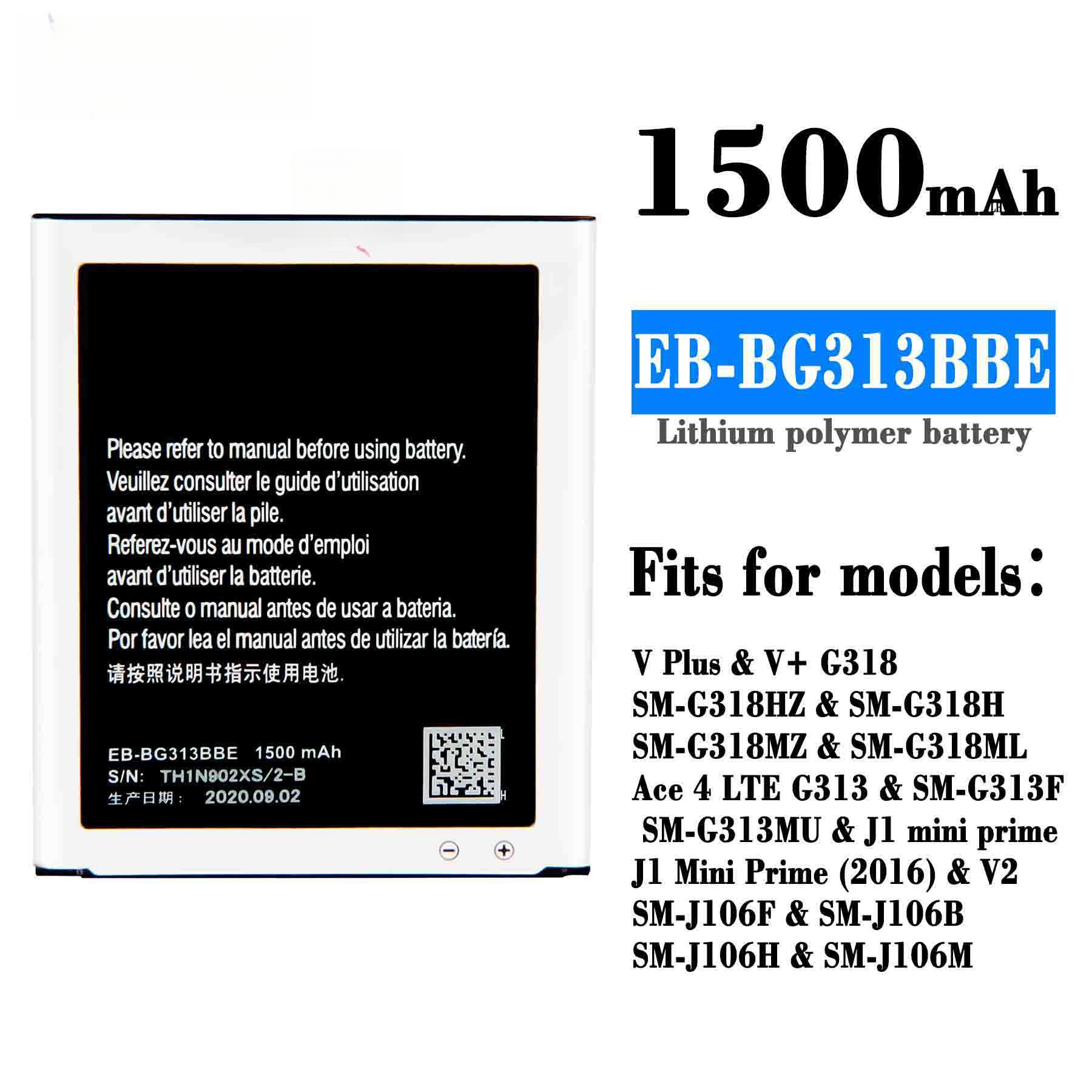 Applicable to Samsung V Plus/J1 Mini Prime/V G318 Mobile Phone Battery EB-BG313BBE