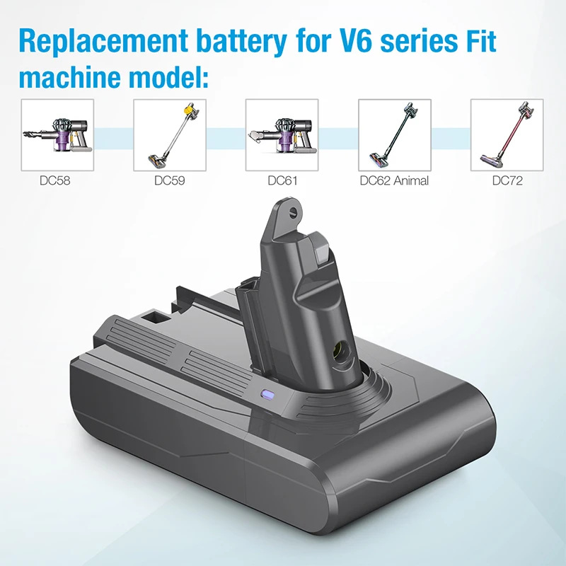 Suitable for Dyson V6 Battery 21.6V DC62 DC58 Handheld Vacuum Cleaner Power Battery