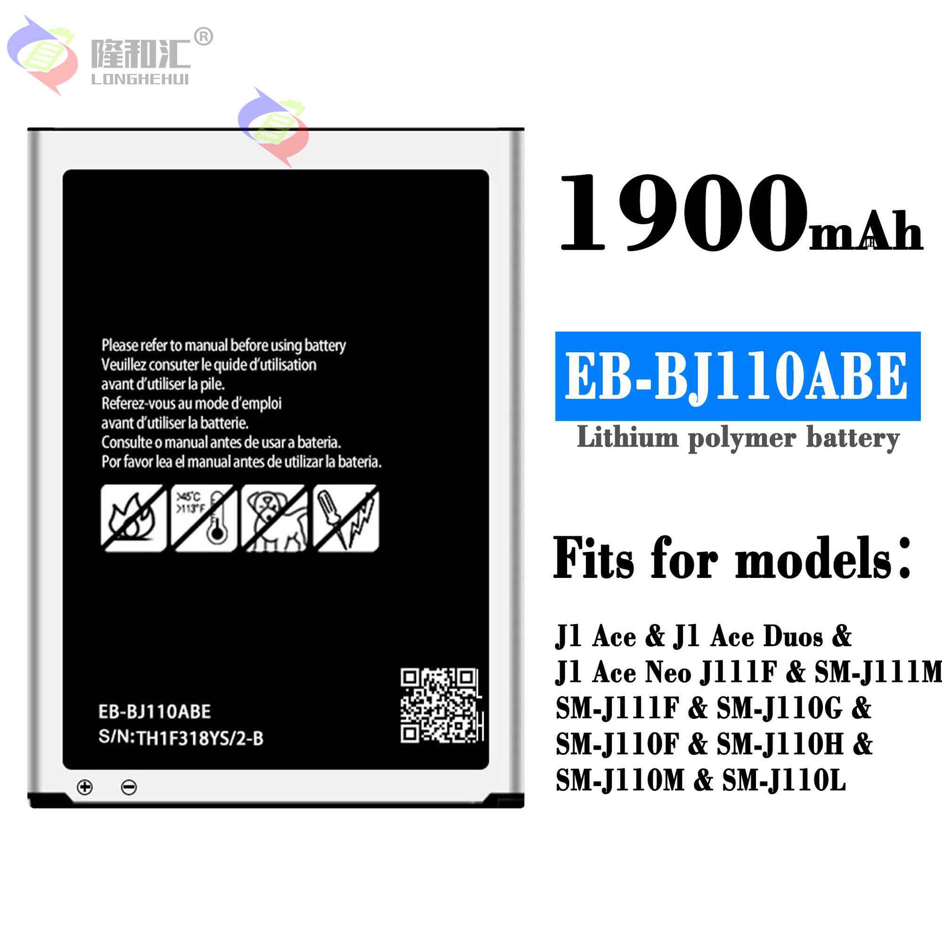 Compatible with Samsung J1 Ace/Duos External EB-BJ110ABE Battery