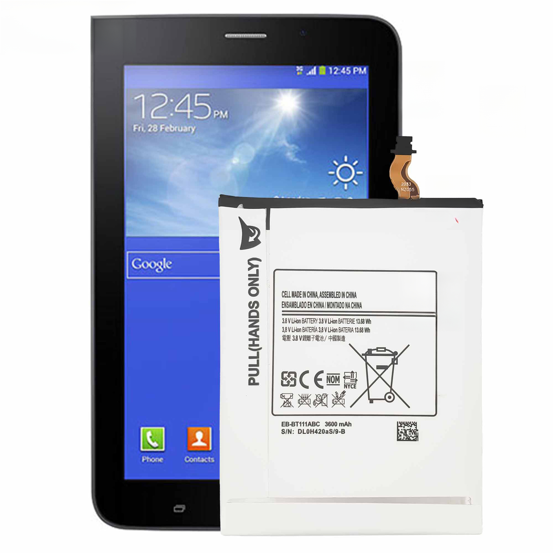 Compatible Samsung Tab3 V2015/Tab3 Lite 7.0 Tablet Battery EB-BT111ABC