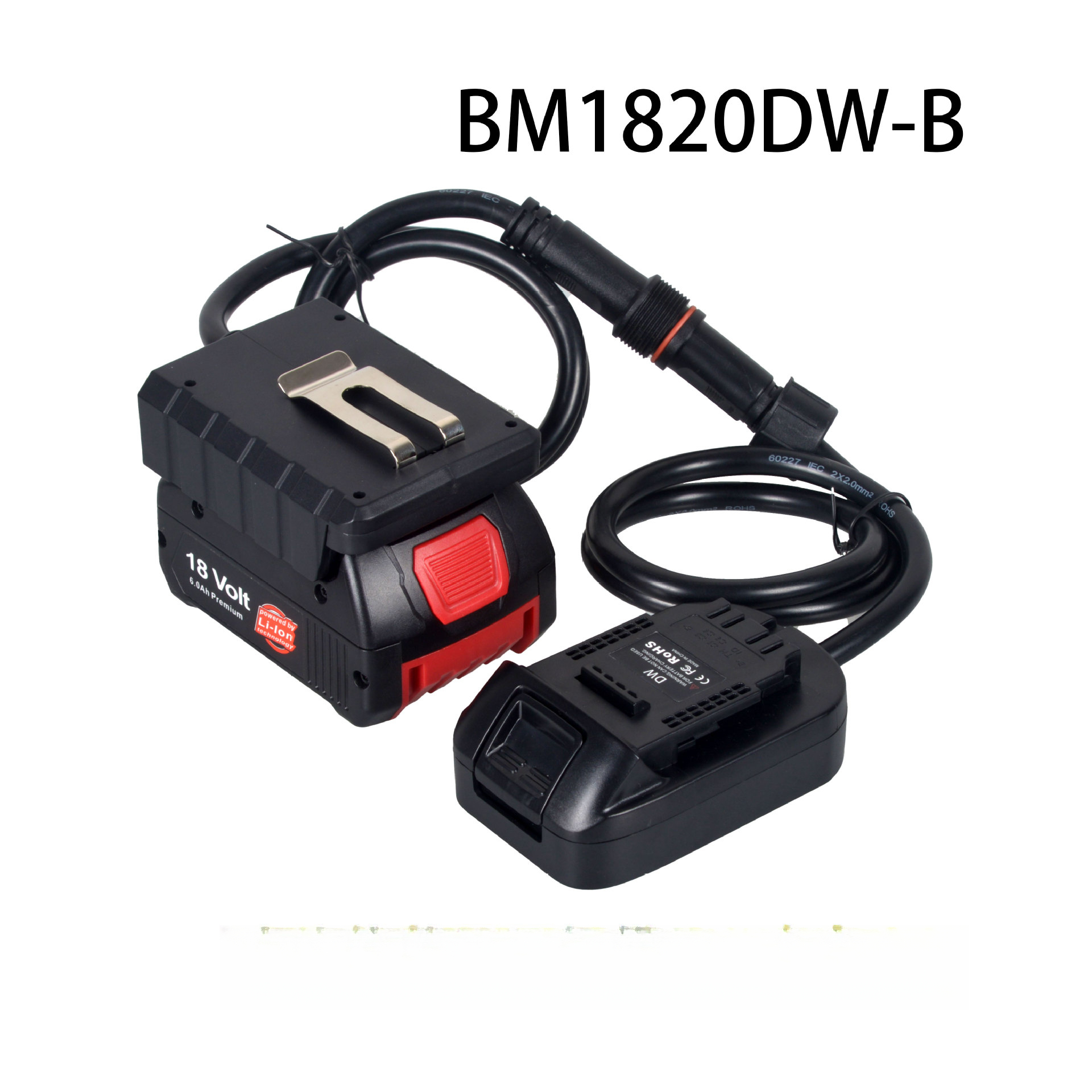 Suitable for 18V Makita Dewalt Bosch MiWakki Lithium Battery Tool Weight Reducer Buckle Interchangeable Extension Cord