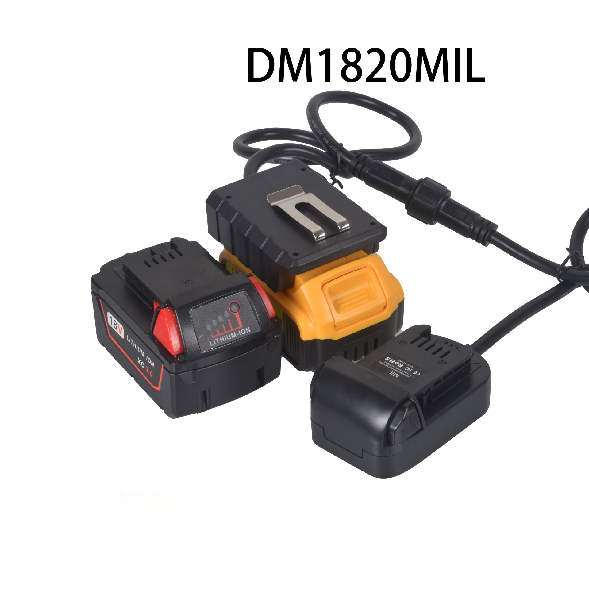 Suitable for 18V Makita Dewalt Bosch MiWakki Lithium Battery Tool Weight Reducer Buckle Interchangeable Extension Cord