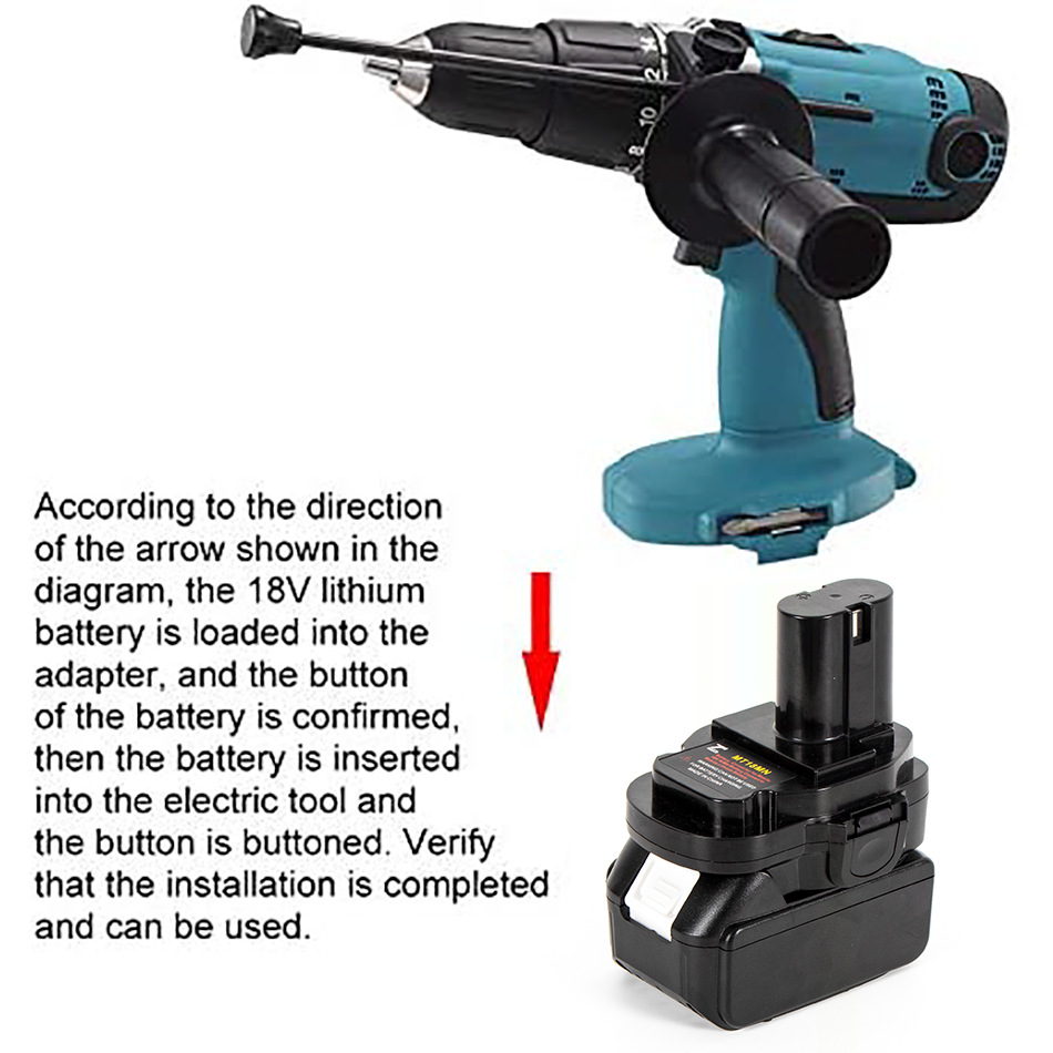 New Model Compatible with Makita Lithium to Nickel Battery MT20MN Makita 20(18)V to Ni Battery Tool