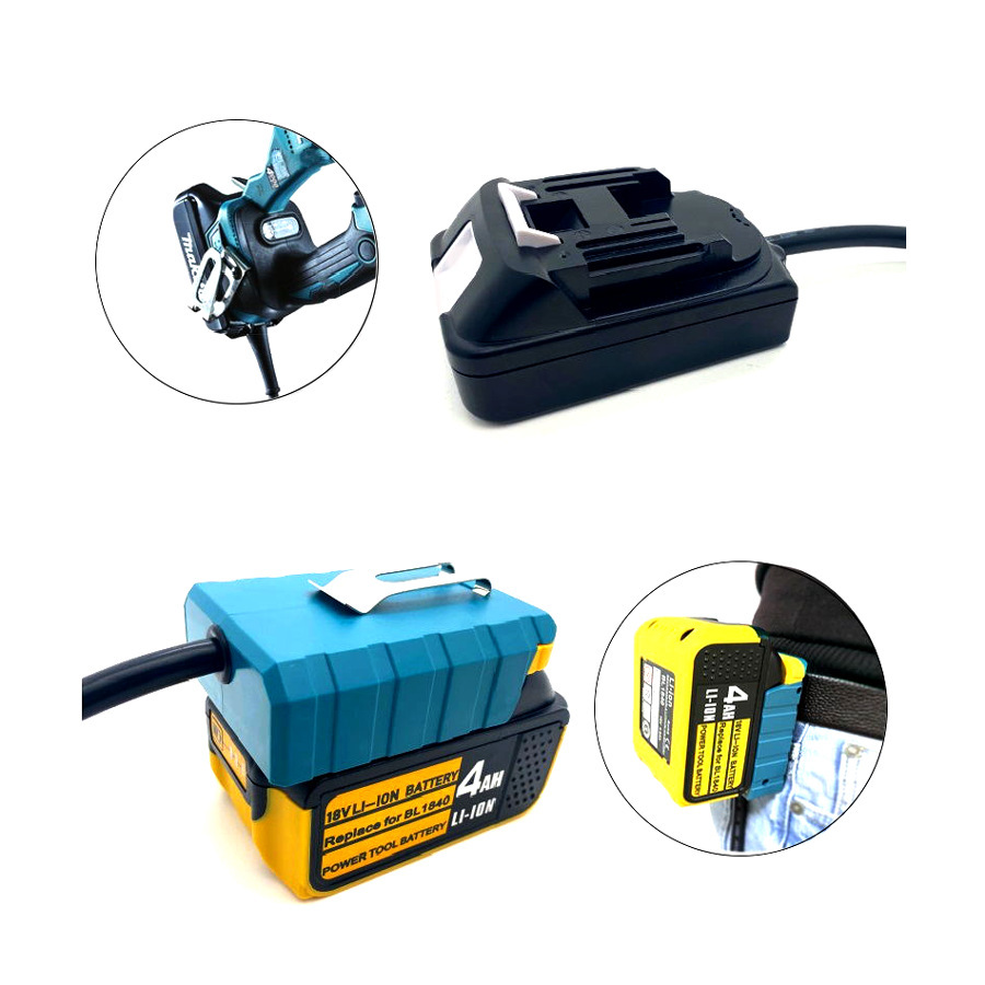 Suitable for 18V Makita Dewalt Bosch MiWakki Lithium Battery Tool Weight Reducer Buckle Interchangeable Extension Cord