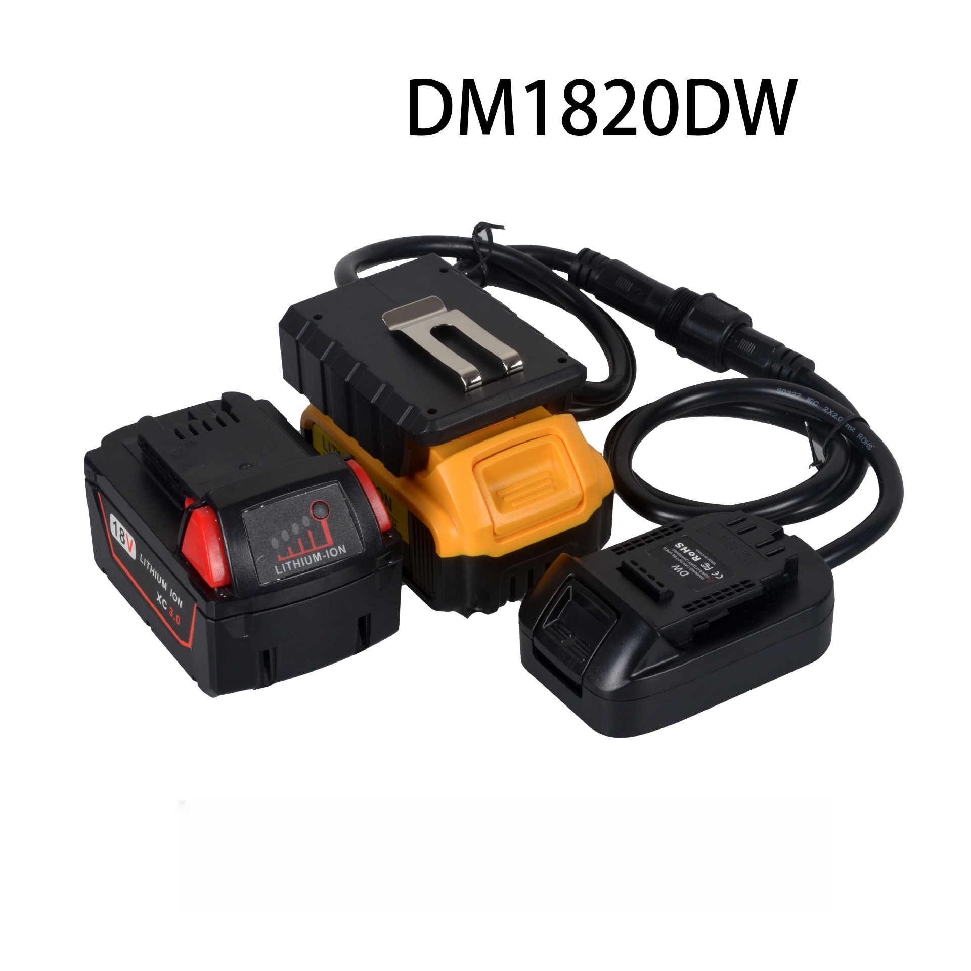 Suitable for 18V Makita Dewalt Bosch MiWakki Lithium Battery Tool Weight Reducer Buckle Interchangeable Extension Cord