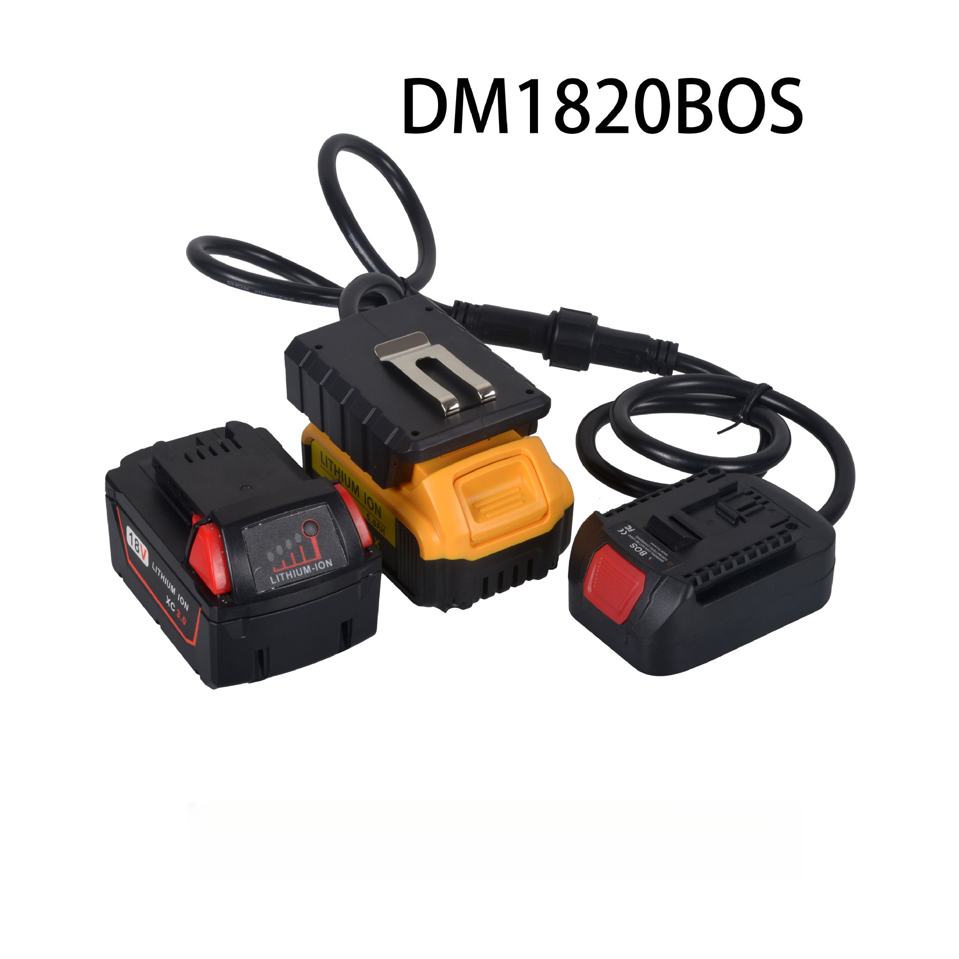 Suitable for 18V Makita Dewalt Bosch MiWakki Lithium Battery Tool Weight Reducer Buckle Interchangeable Extension Cord