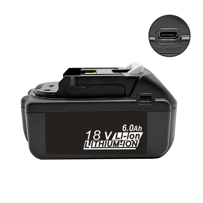 New Applicable to Mutian Bl1850 Lithium Battery 18V 6.0ah with Type-C Ports 65W Input/Output