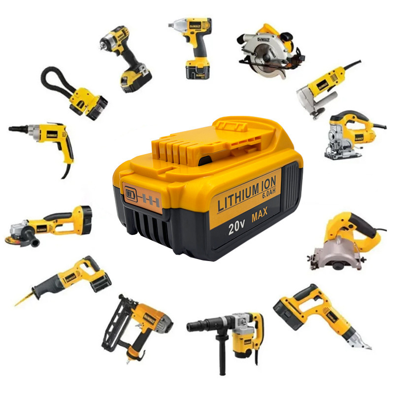 Applicable to Dew Dewei Power Tools 20V Lithium Battery 6000MAh Dcb205/Dcb200d Electric Hand Drill