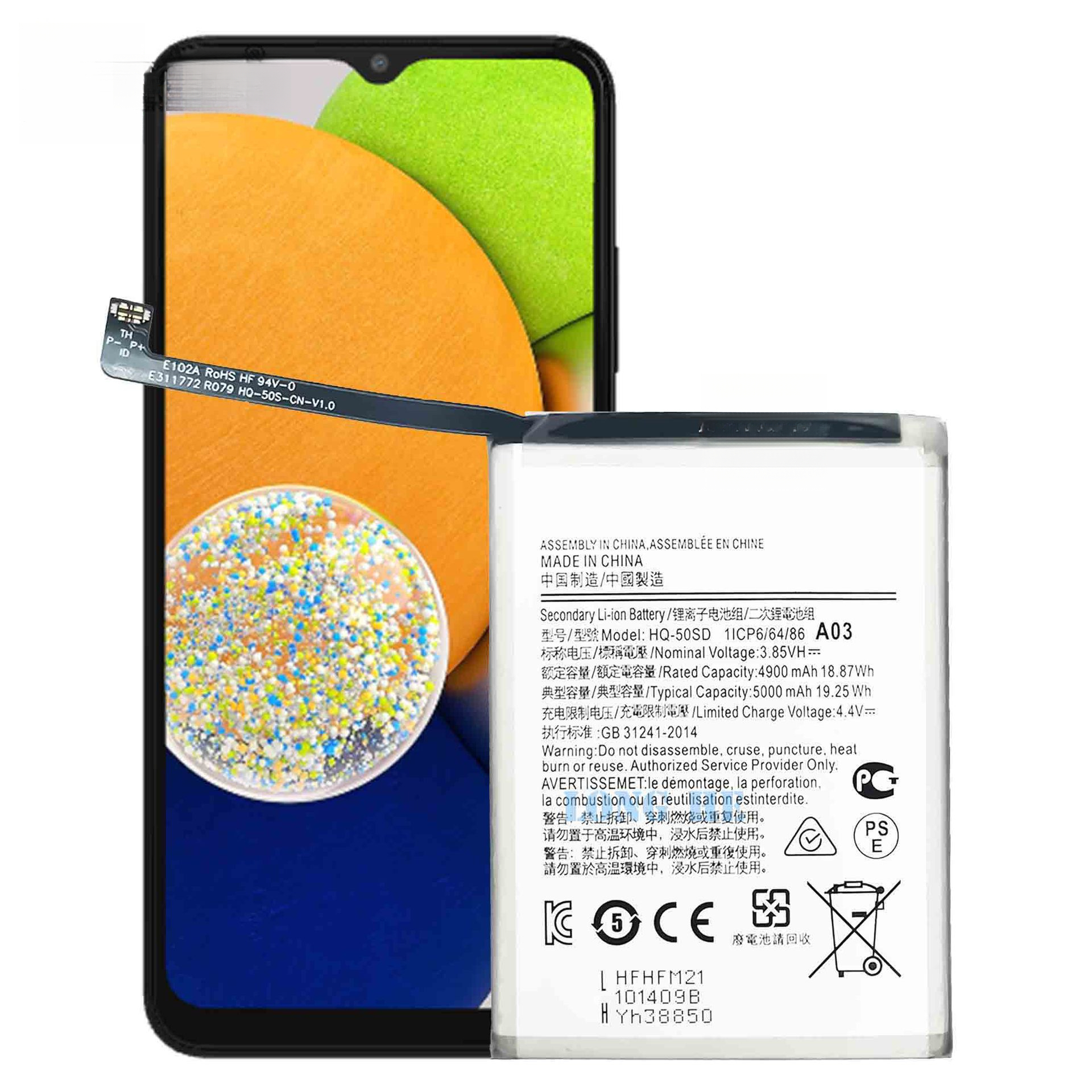 Suitable for Samsung A03 Phone Charger Battery HQ-50SD Large Capacity Brand New Built-in Battery Samsung Phone Battery