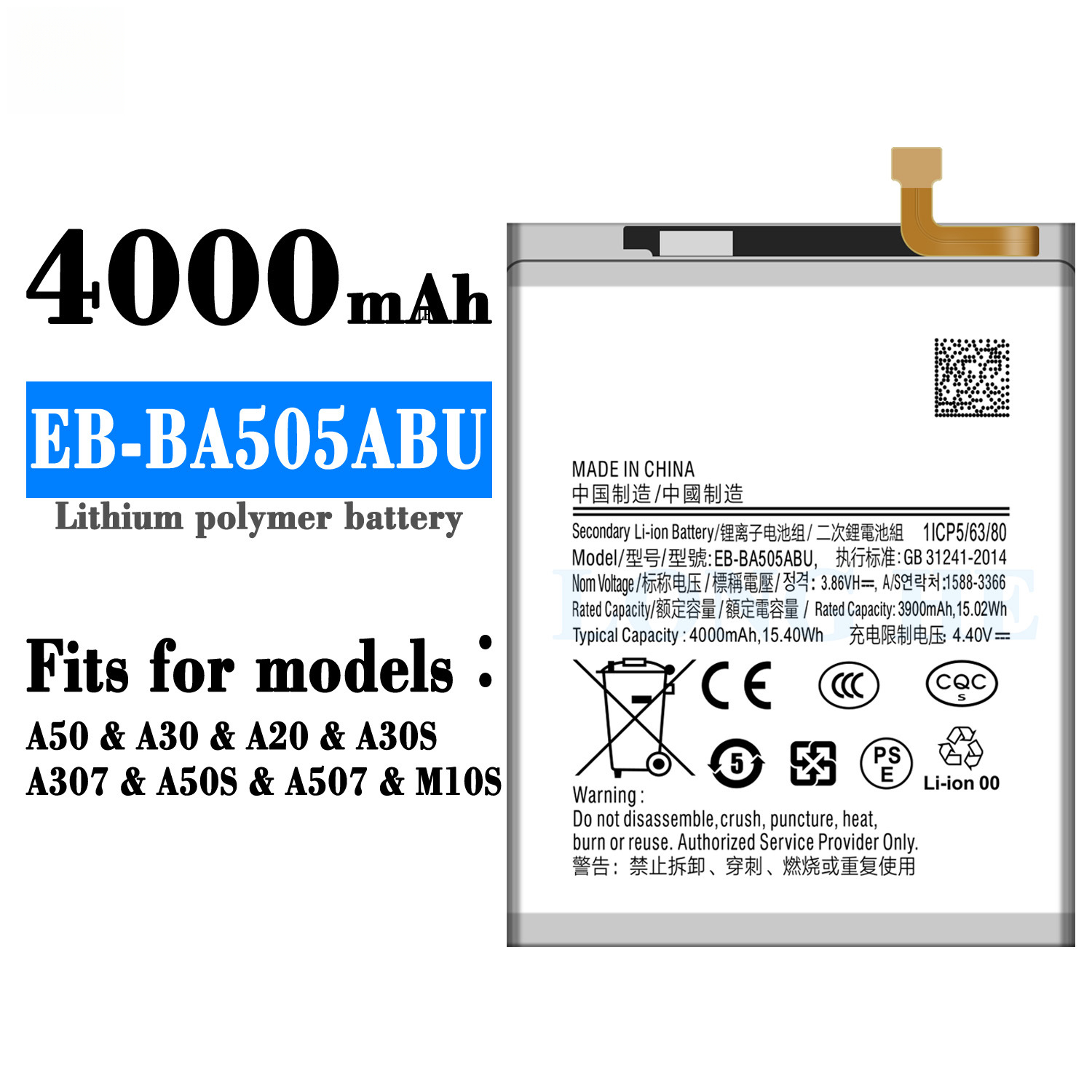 Compatible with Samsung A12/A15/M02/A025 Phone EB-BA217ABY Large Capacity Battery Samsung Phone Battery