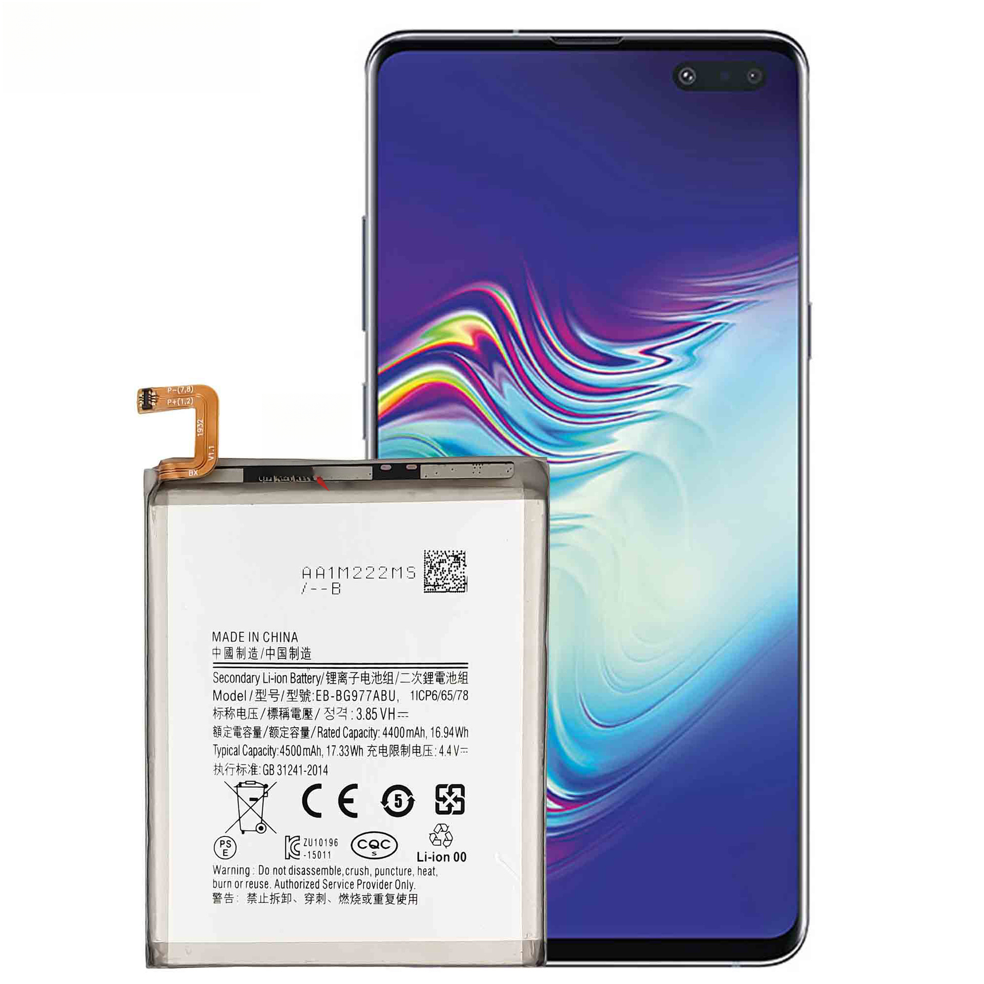 Compatible with Samsung S10 5G/G977 Phone Battery EB-BG977ABU Built-in Fast Charging Board Samsung Phone Battery