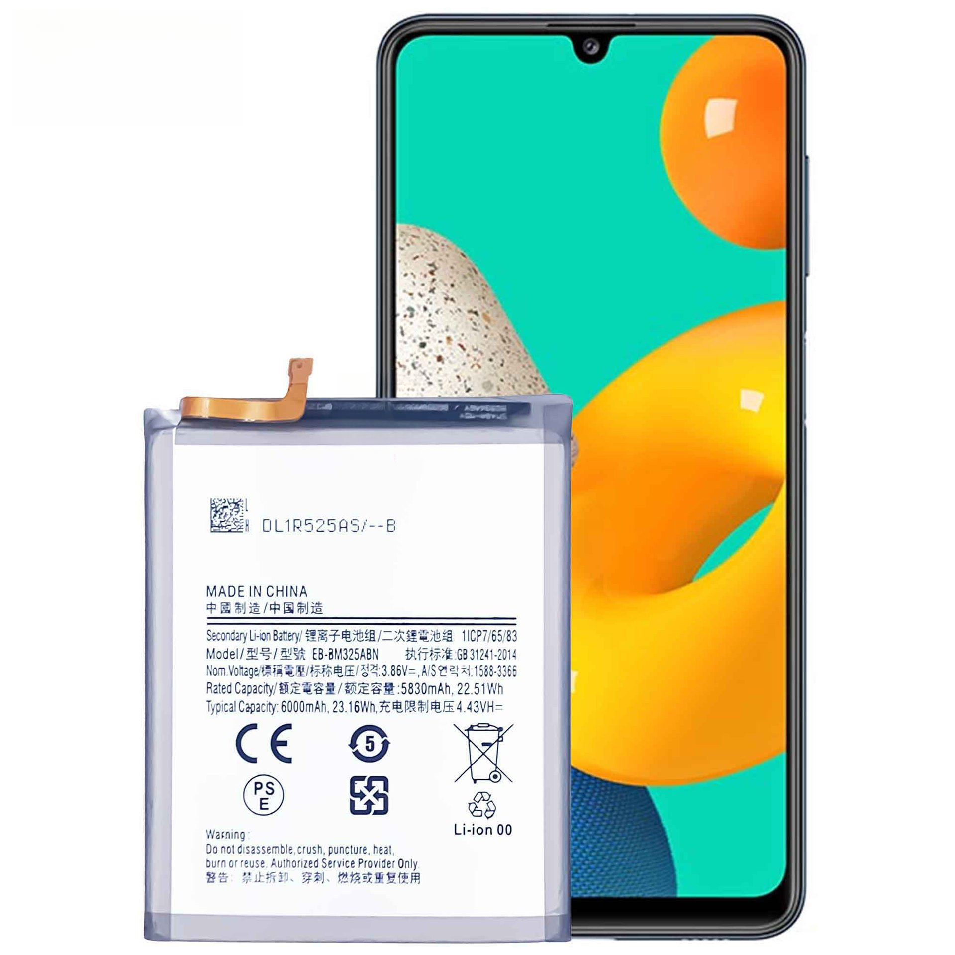 For Samsung M32 4G/M325 EB-BM325ABN Mobile Phone Battery 6000mAh Samsung Mobile Phone Battery