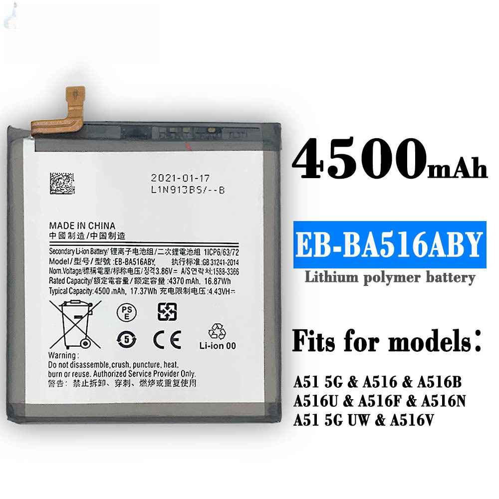 Compatible Samsung A51 5G/A516 Phone Battery EB-BA516ABY Built-in Battery Board Samsung Phone Battery