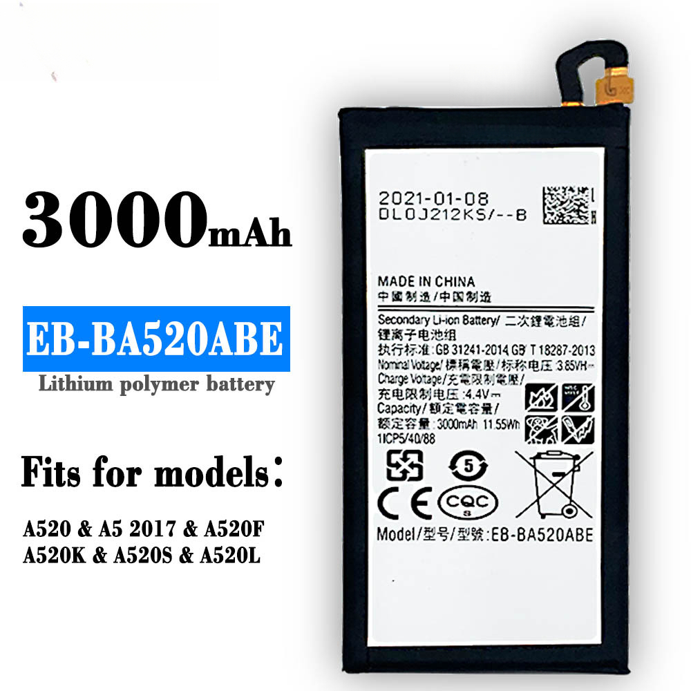 Compatible with Samsung A5 (2017 Edition) A520 A520F Phone EB-BA520ABE Battery Samsung Phone Battery