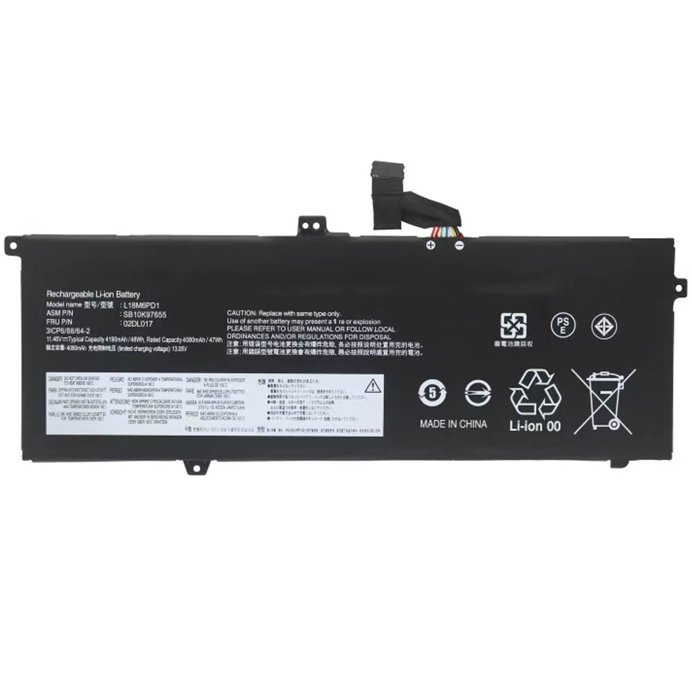 Compatible with Lenovo L18C6PD2 L18M6PD1 L18L6PD1 02DL018 Laptop Battery