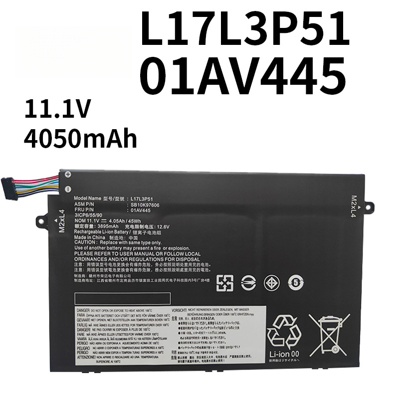 Compatible Lenovo L17L3P51 Thinkpad E480 E485 E580 E585 E490 Laptop Battery