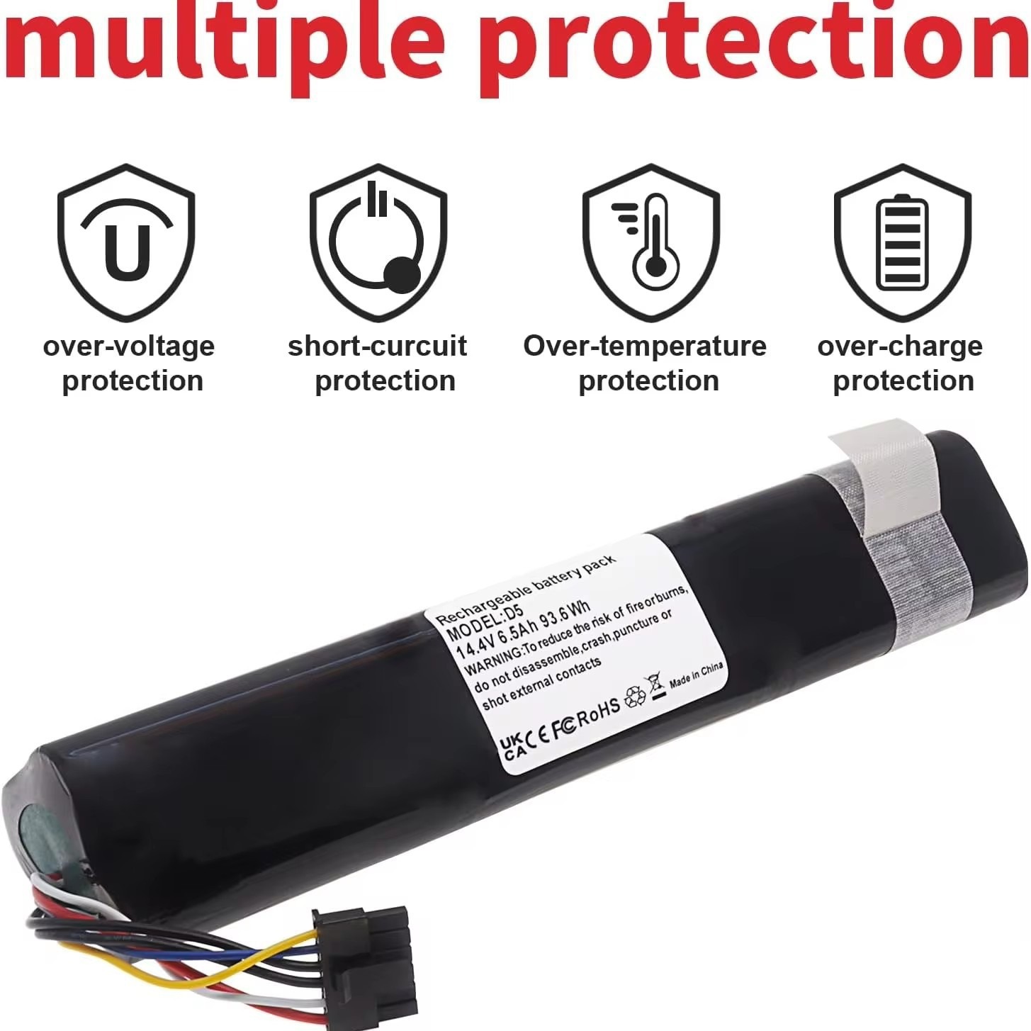 Lituo Neato D3 D4 D5 D6 D7 Sweeping Machine Rechargeable Lithium Battery 14.4-14.8V 6500mAh