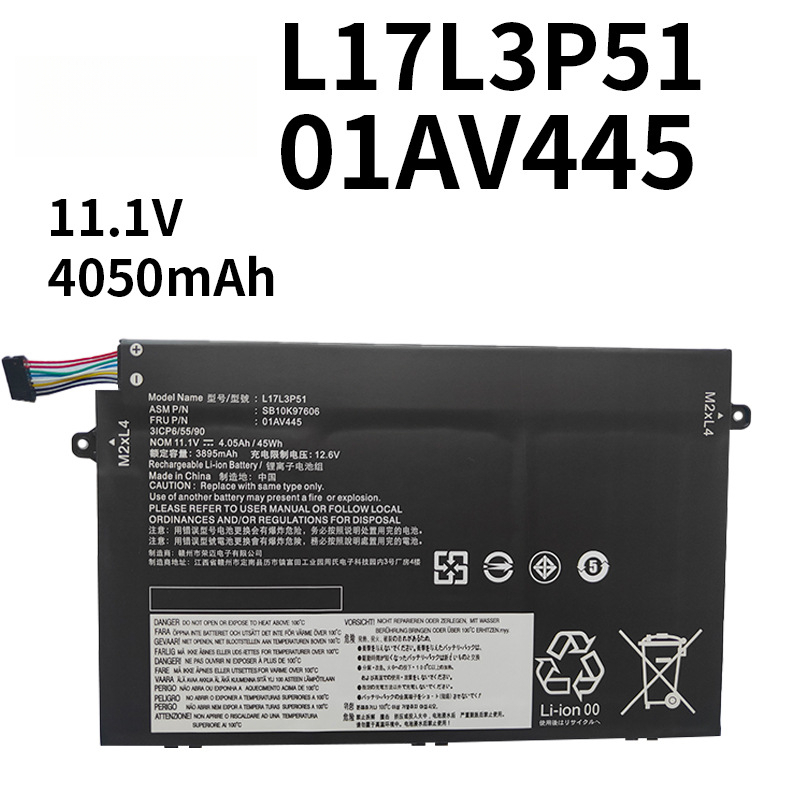Compatible Lenovo L17L3P51 Thinkpad E480 E485 E580 E585 E490 Laptop Battery