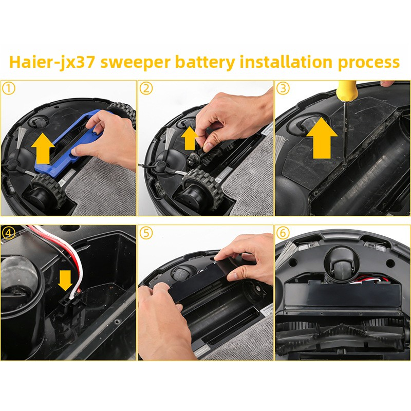 Suitable for Xiaomi Home Fully Automatic Sweeping and Mopping Machine Battery 14.8V Haier JX37 Sweeping Machine Battery