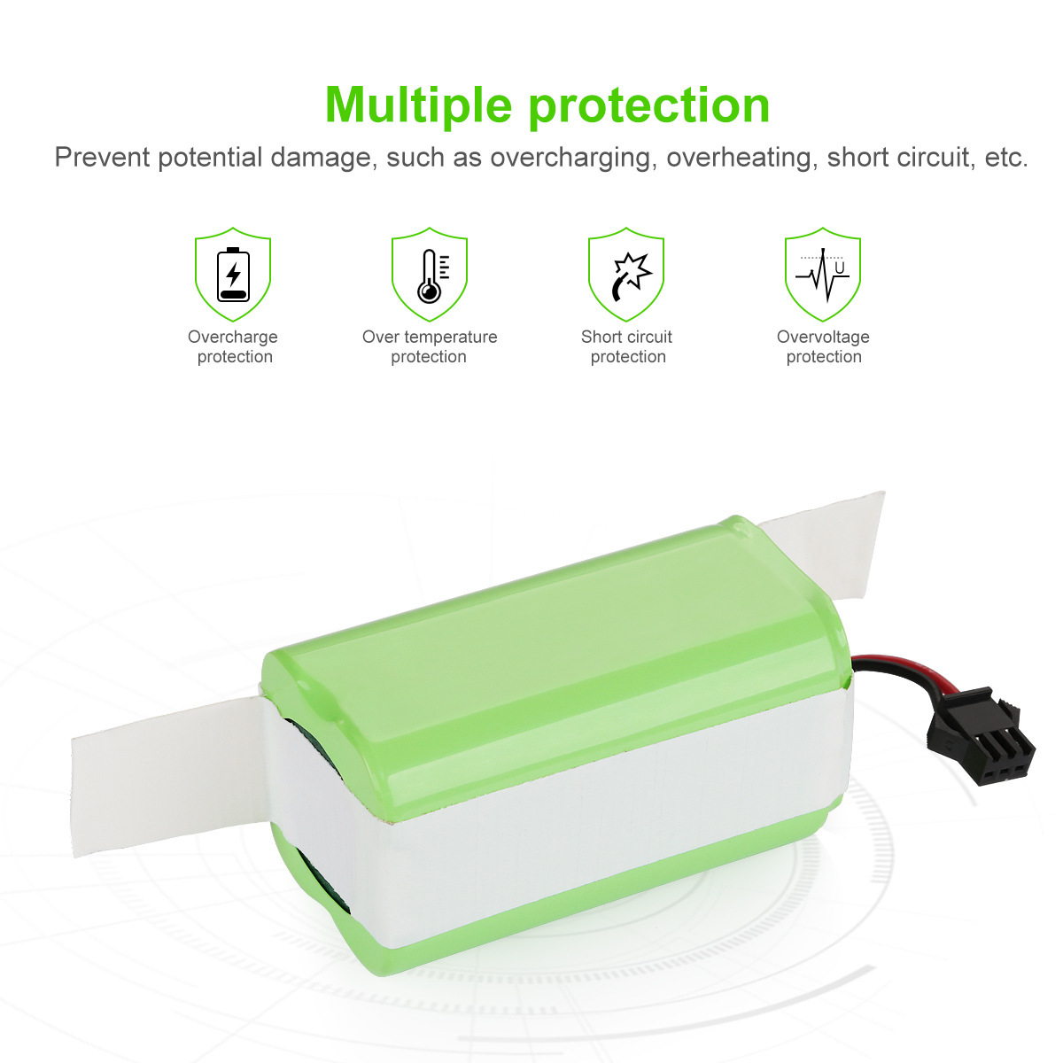 14.4V Battery Compatible with Eufy RoboVac 1111S Vacuum Cleaner Lithium Battery