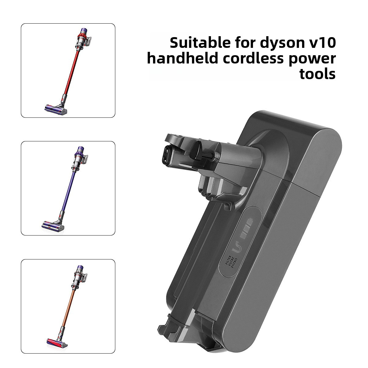 Compatible with Dyson V10 Vacuum Cleaner Battery 25.2V Dyson V10 Battery Handheld Dyson Vacuum Cleaner Battery