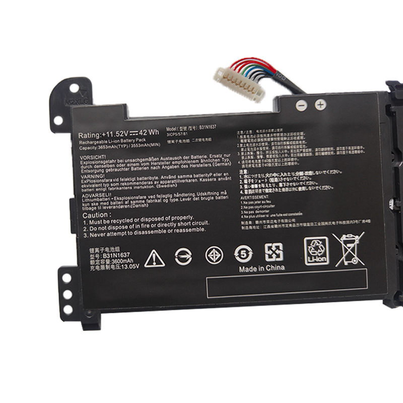 Suitable for ASUS B31N1637 F510UA S5100U X510UF X510UQ S15 Laptop Battery