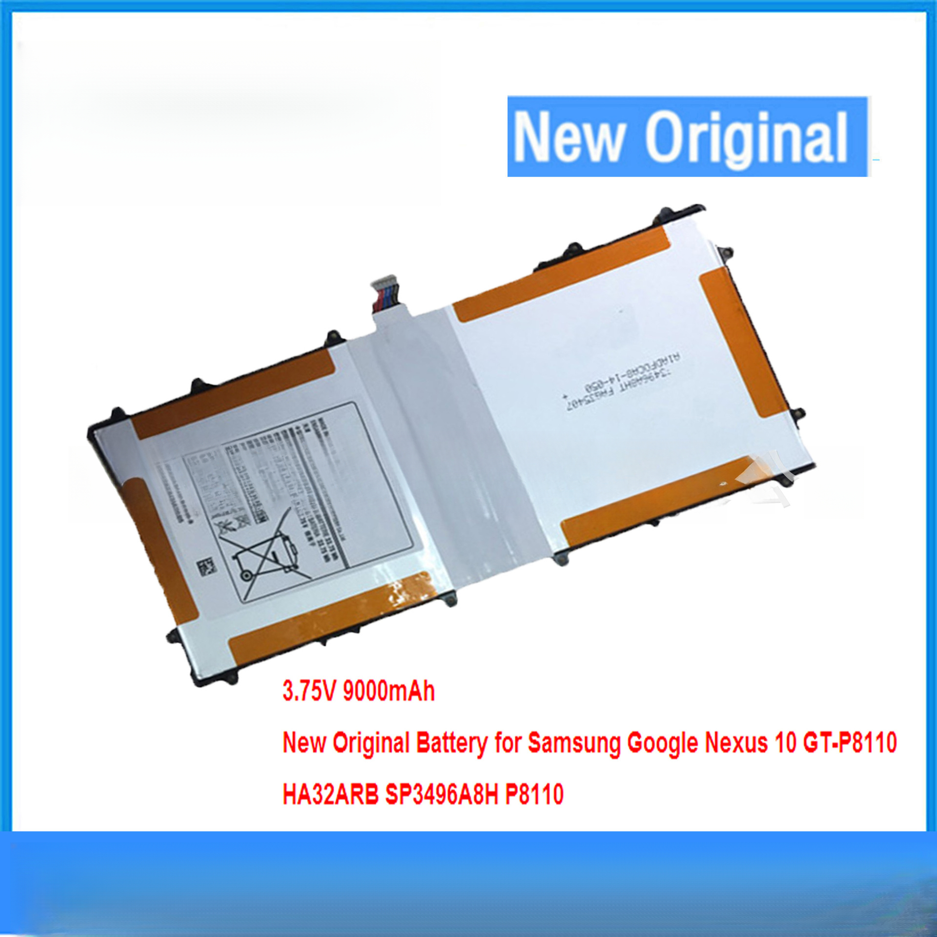 Suitable for Samsung Google Nexus 10 P8110 SP3496A8H Tablet Battery