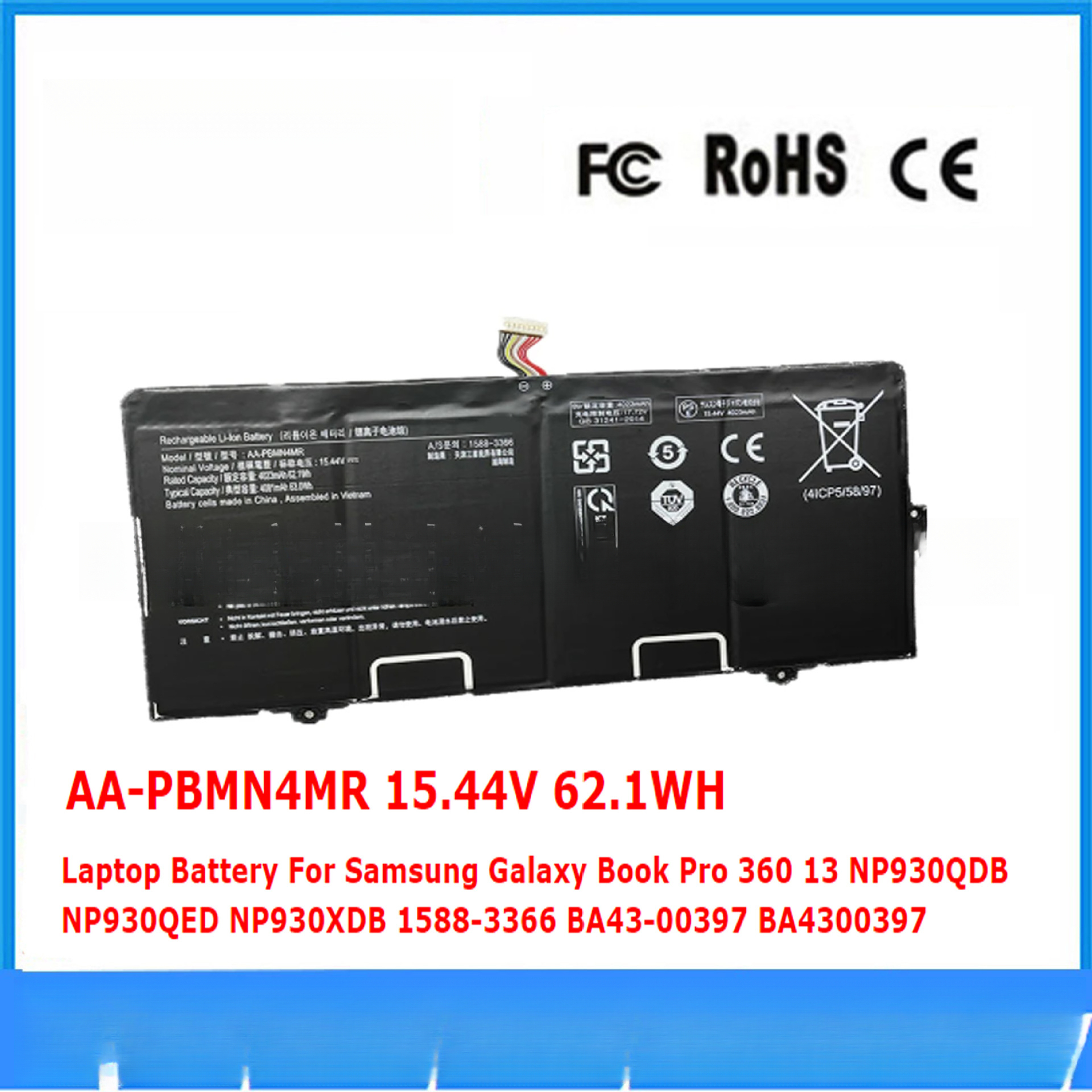 Suitable for Samsung NP930QDB NP930QED NP930XDB AA-PBMN4MR Laptop Battery