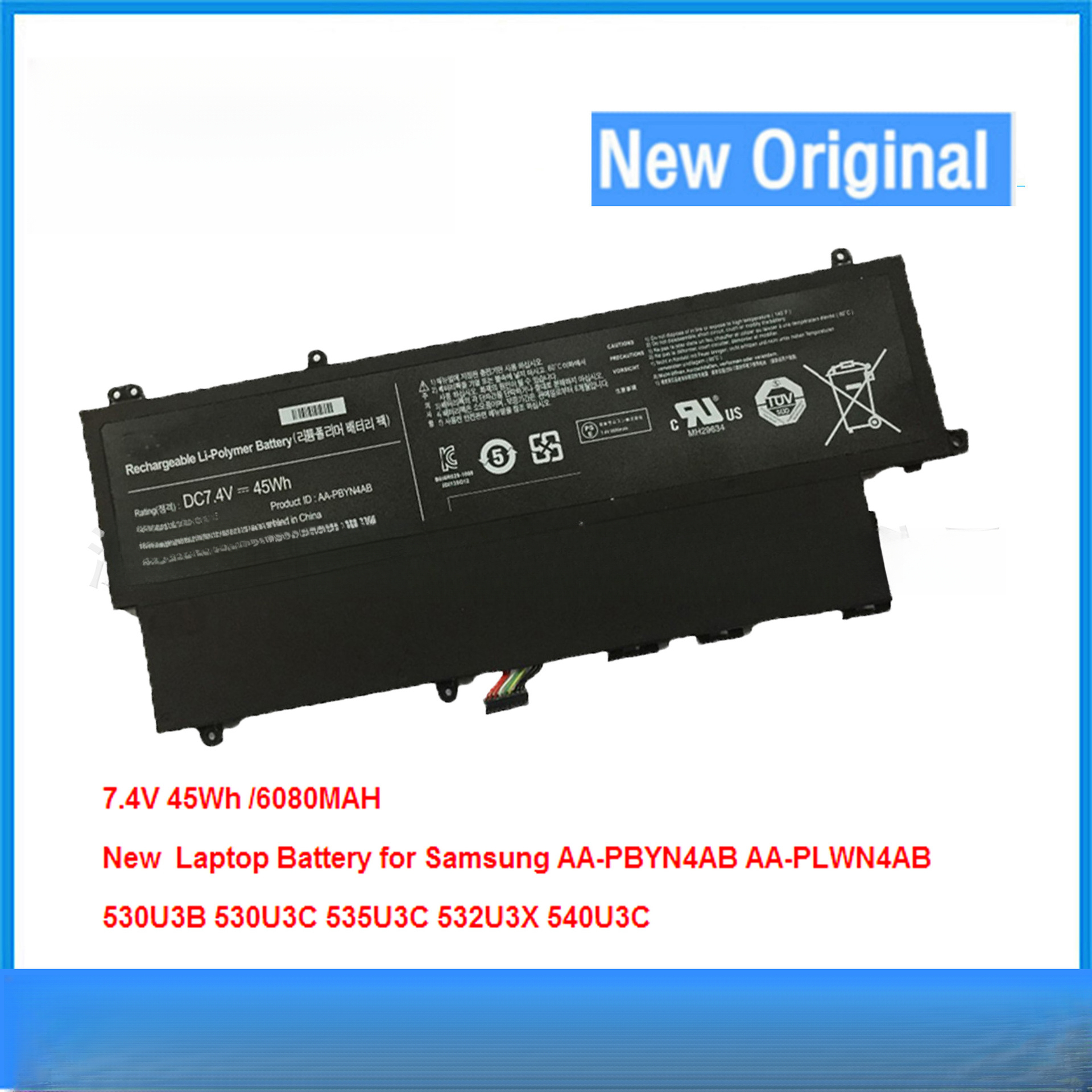 Suitable for Samsung 530U3B 530U3C 535U3C 532U3X 540U3C Battery AA-PBYN4AB