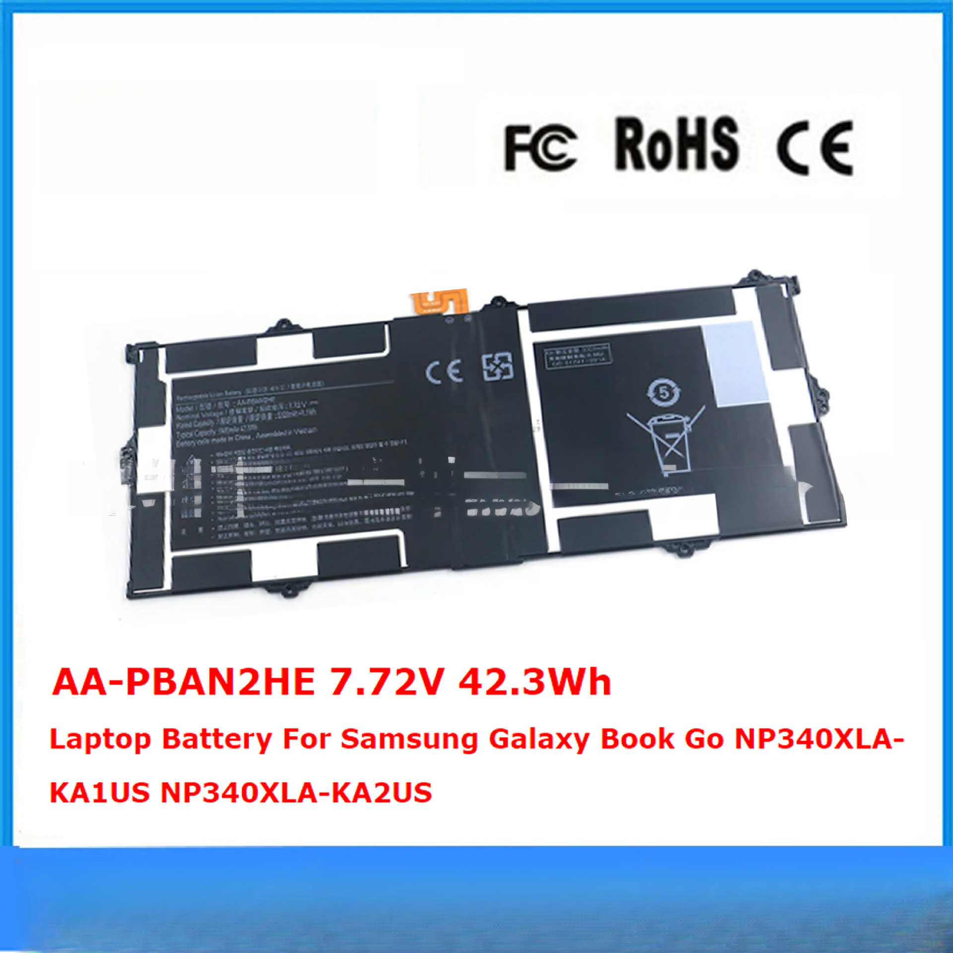 Suitable for Samsung Galaxy Book Go NP340XLA-CA2US NP340XLA Battery AA-PBAN2HE