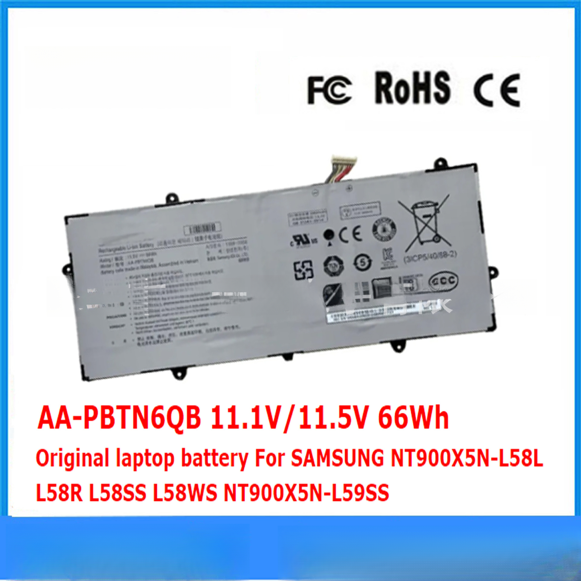 Suitable for Samsung NP900X5N NT900X5N NP900X3N NP900X3T Battery AA-PBTN6QB