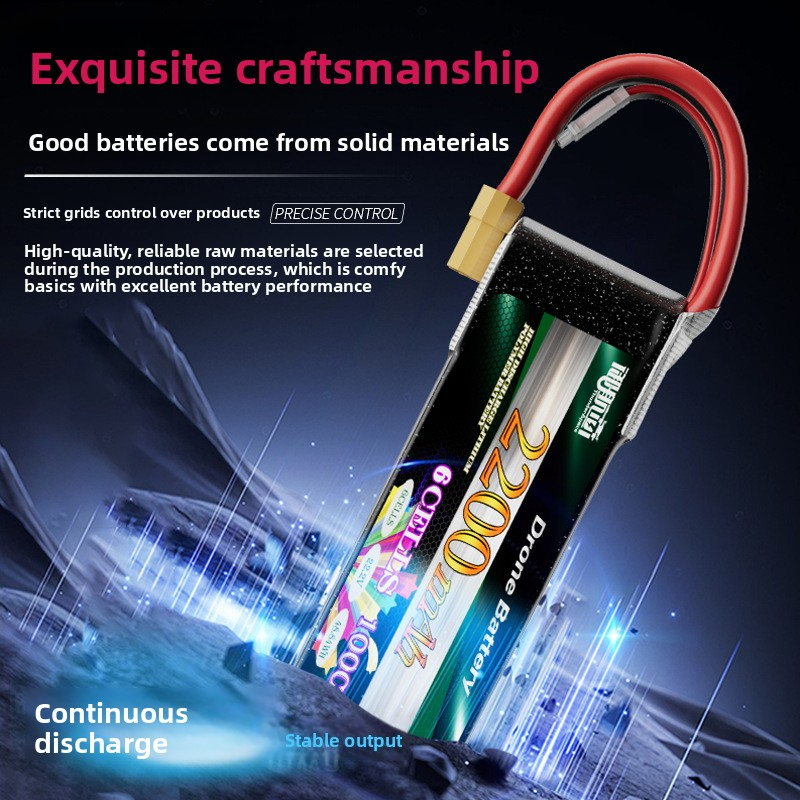 FPV 2200mAh 6S 22.2V 100C 5inch 6inch Drones Aircraft Model Battery BSMI Certification