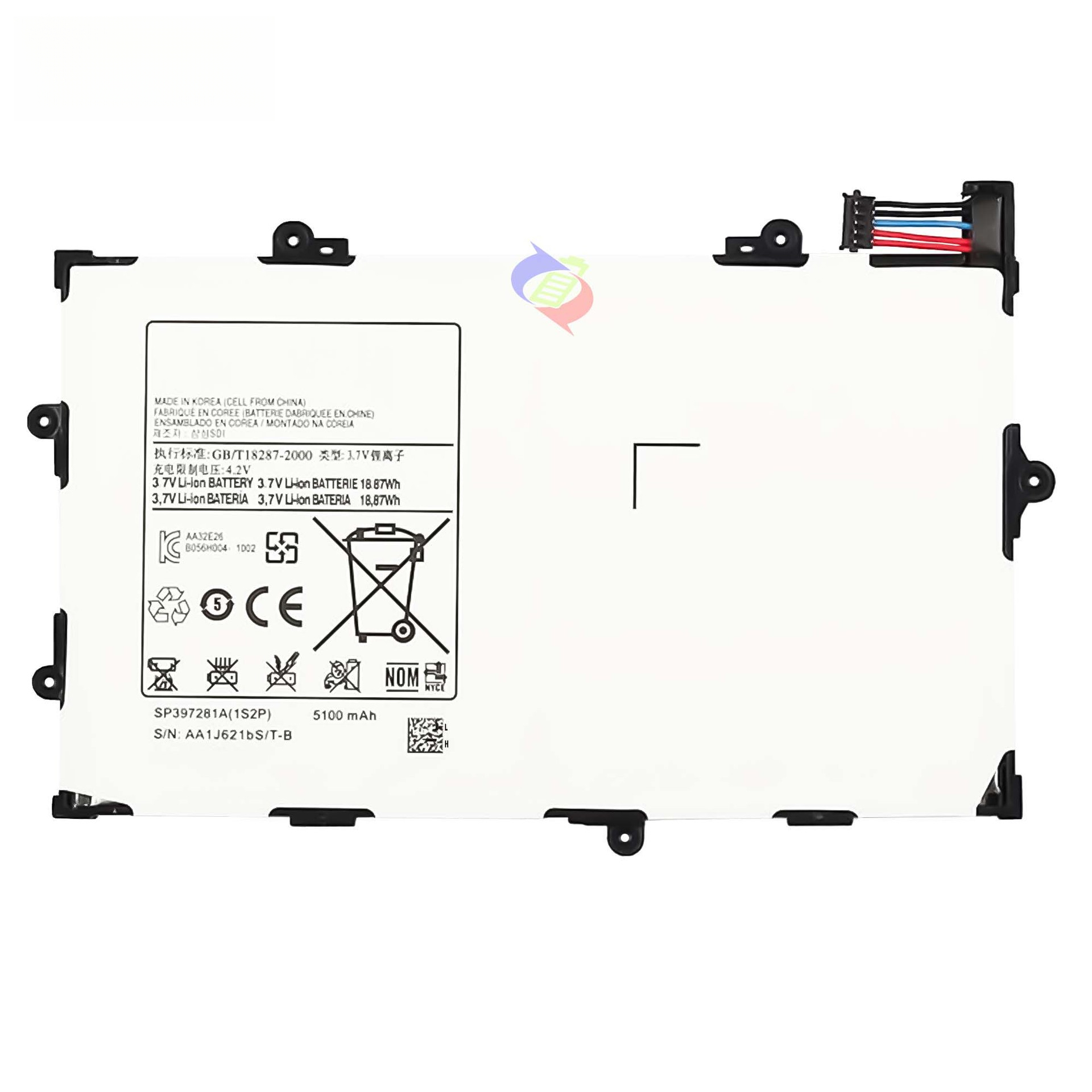 Compatible with Samsung Tab 7.7 P6800/SP397281A Tablet PC with Built-in Battery