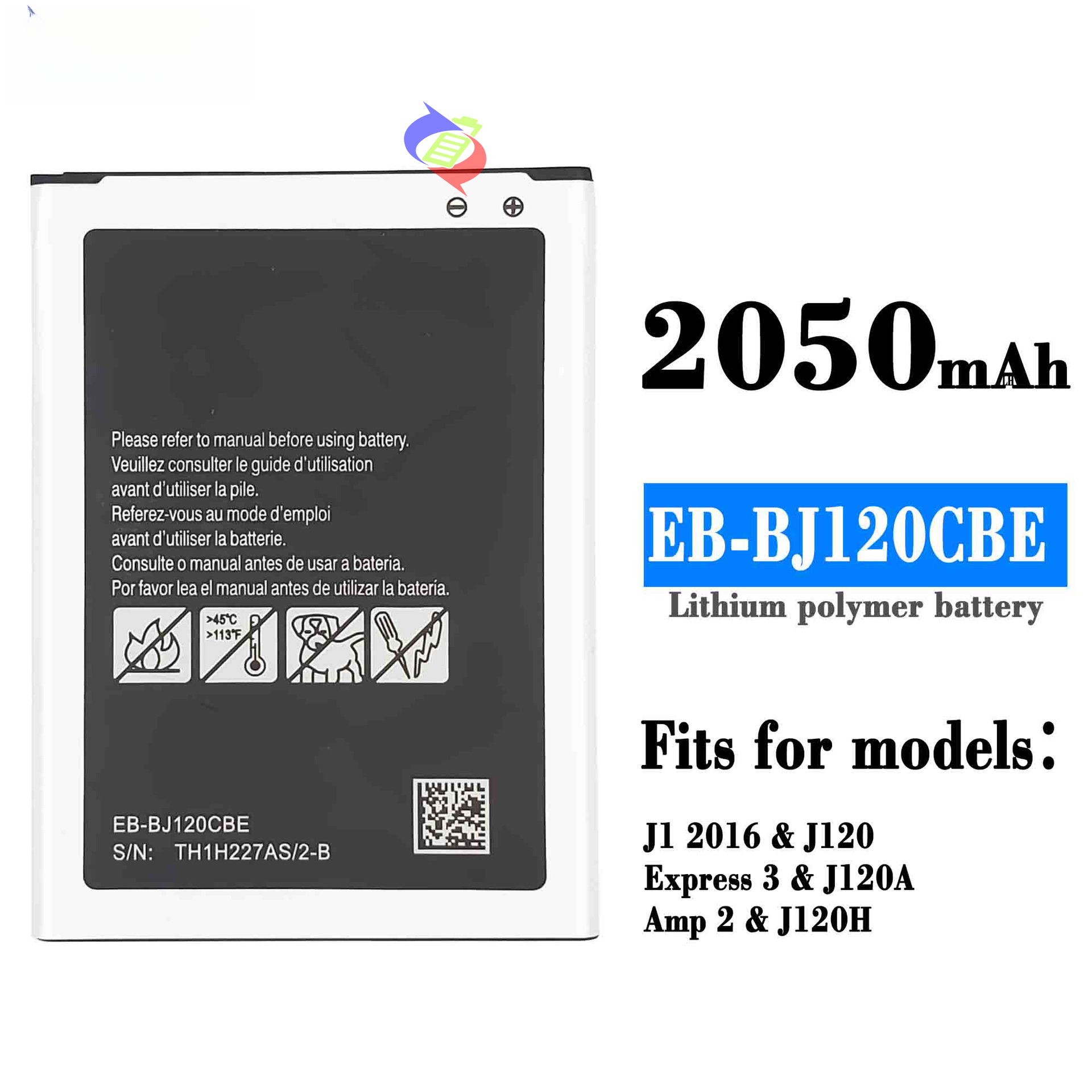 Suitable for Samsung J1 2016/Express 3/J120 Phone Battery EB-BJ120CBE