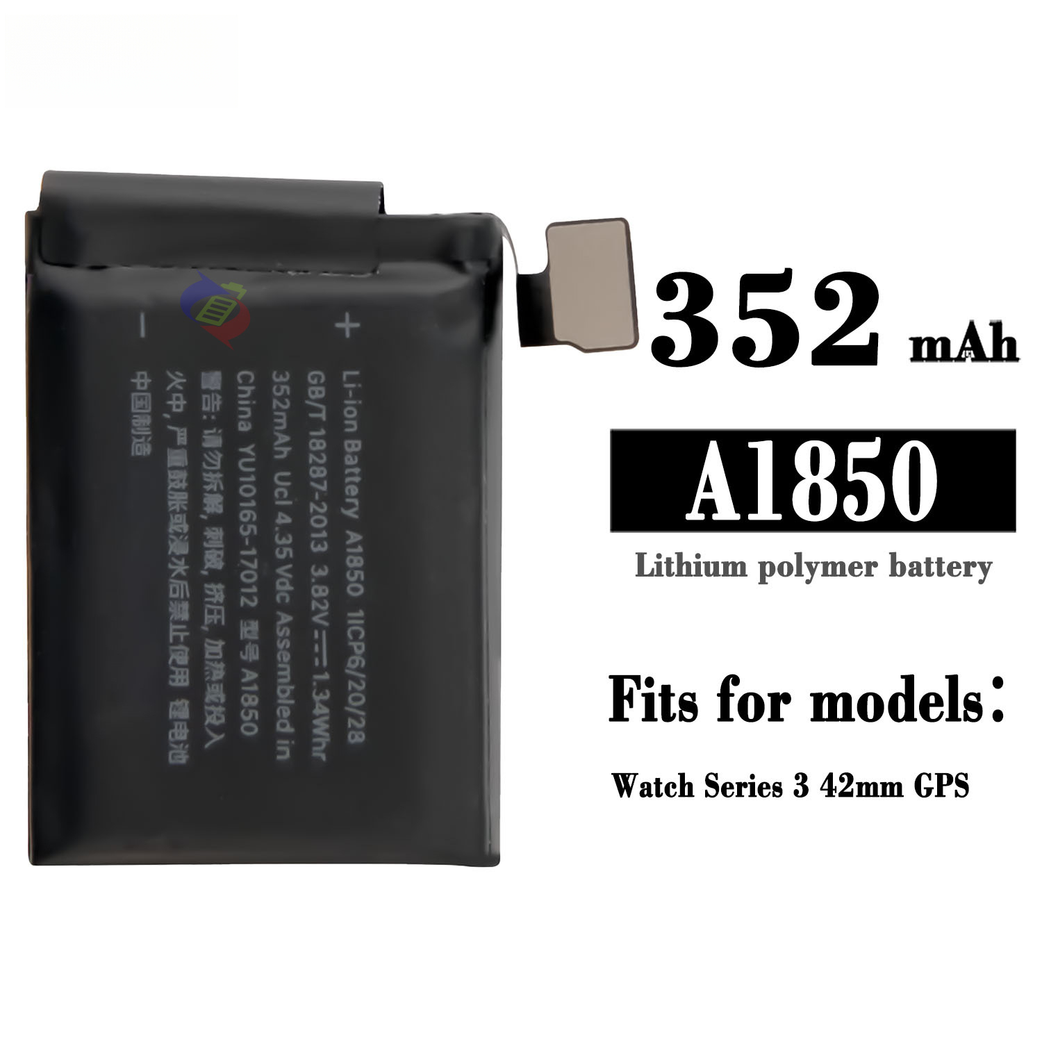 Suitable for Apple Watch Series 3-42mm GPS A1850 352mAh Watch Battery