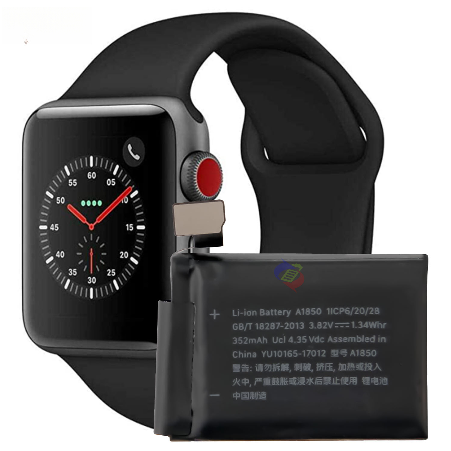 Suitable for Apple Watch Series 3-42mm GPS A1850 352mAh Watch Battery
