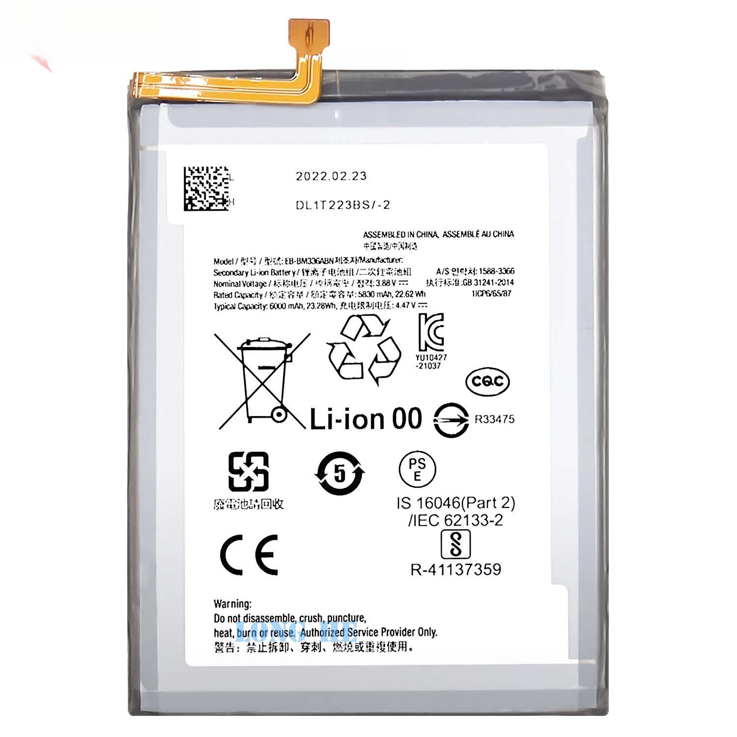 Suitable for Samsung M33 SM-M336B/BU Phone Built-in Battery EB-BM336ABN