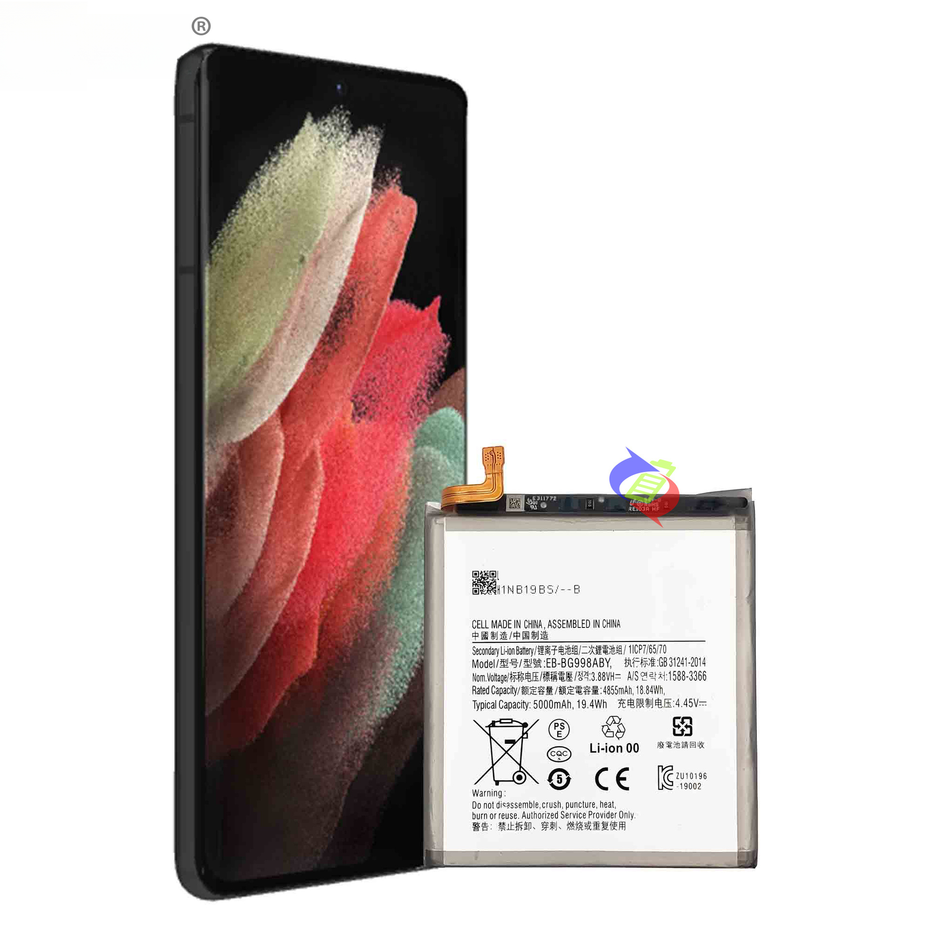 Suitable for Samsung S21 Ultra 5G Phone Battery EB-BG998ABY Large Capacity Built-in Battery Board
